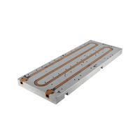 Plaque de refroidissement liquide avec tuyau en cuivre OEM bon transfert de chaleur adapté aux grands équipements haute puissance