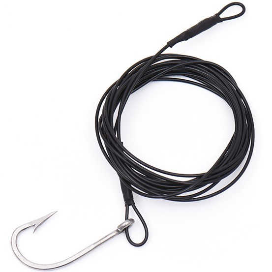 2 Pack Shark Fishing Hook Rigs - Heavy Duty 480lb Stainless Leader With 14/0-18/0 Circle Hooks