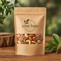 Sachet refermable personnalisé écologique pour emballage de noix, qualité alimentaire, recyclable, pour amandes, noix de cajou et snacks