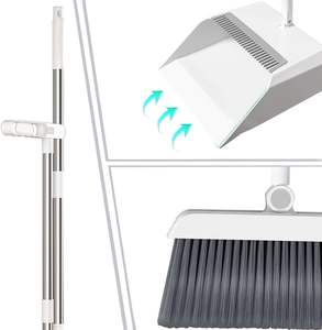 ชุดไม้กวาดและที่โกยผงแบบตั้งพื้น ขายดีจากโรงงาน สำหรับทำความสะอาดบ้าน พร้อมด้ามจับยาว - Product Image 2