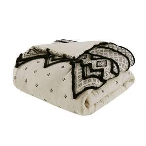 DB King and Queen Size Ensemble de couette 3 pièces en coton lin mélangé avec remplissage en PVC pour la chambre à coucher pour les vacances de Noël - Product Image 4