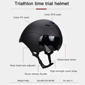 <span class=keywords><strong>Casco</strong></span> de Ciclismo de Carretera Popular para Carreras, Triatlón y <span class=keywords><strong>Contrarreloj</strong></span> con Lentes Desmontables - Product Image 2