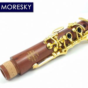 Clarinete Profesional MORESKY de Madera Roja, Tono C, Chapado en Oro, 17 Llaves, Madera Sólida de Mopane MC681 (OEM) - Product Image 3