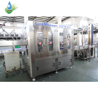 Machine de remplissage d'eau purifiée entièrement automatique 3-en-1, ligne d'embouteillage d'eau minérale monobloc pour projet de démarrage