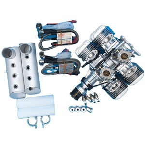 Motor de Gasolina Original DLE 122cc T4 de Cuatro Cilindros y Dos Tiempos con Escape Lateral, Refrigeración por Aire Natural, 12HP/7500rpm, Encendido por Encendedor CM6 - Product Image 2