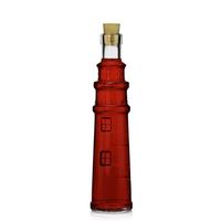 Jiuzu — bouteille de liquide en verre 200 Gin, forme personnalisée, spiritueux vide, pour liqueur avec bouchon à vis, phare, forme unique