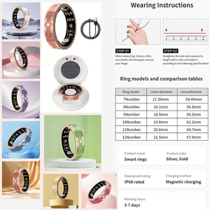 Nouvelle bague connectée V10 en émail coloré pour le suivi de la forme physique, du sommeil et de la santé, avec podomètre et moniteur HRV, compatible avec les applications Android et iOS, pour femmes et hommes - Product Image 4