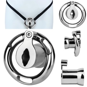 FRRK Cage de chasteté en métal avec plug anal, ceinture et cage urétrale plate inversée, Nouveau modèle 2026, Jouet sexuel BDSM pour hommes et sissies - Product Image 1