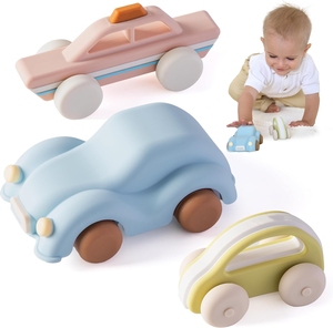 Giocattolo per bambini Push and Go auto giocattolo <span class=keywords><strong>in</strong></span> Silicone per alimenti facile da pulire - Product Image 1