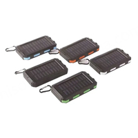 Banco de Energía Solar Impermeable con Doble USB, 10000mAh, Salida de 12W, Protección Contra Sobrecarga, Batería de Litio-Polímero, Tipo-C, Pantalla LED, Carga Rápida
