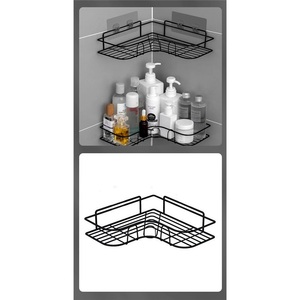 Étagère d'angle moderne pour salle de bain d'hôtel, support de rangement autoportant sans perçage pour toilettes, idéal pour les voyages transfrontaliers - Product Image 2