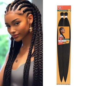 Venta al por Mayor de Cabello Sintético Preestirado para Trenzas, 29 Pulgadas, 160g, Fibra de Baja Temperatura, Extensiones de Trenzas de <span class=keywords><strong>Ganchillo</strong></span> - Product Image 1