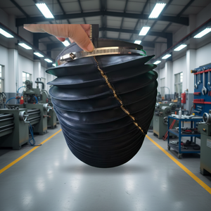 Funda Protectora Circular <span class=keywords><strong>de</strong></span> Nailon Corrugado Tipo Cremallera para Tuberías, Impermeable, Antipolvo, con Abrazadera y Tornillo para Cilindros <span class=keywords><strong>de</strong></span> Aceite - Product Image 2