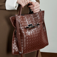 Echt lederen tas fabrikant Womans custom handtas retro geweven tas voor vrouwen hoge kwaliteit schoudertas grote capaciteit tassen
