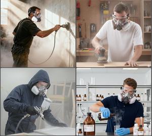 Respirador de Media Cara Profesional YS, Cómodo, Reutilizable, Protección Contra Polvo y Gases, Fácil de Limpiar, Mascarilla Antipolvo - Product Image 5