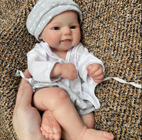 Poupées Reborn Réalistes Filles 15 Pouces Corps Entier en Silicone Chauve Peintes à la Main Réalistes Ensemble Cadeau Bébé Nouveau-né