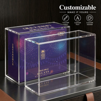 Étui de présentation magnétique en acrylique personnalisé de qualité supérieure pour feux d'artifice violets, boîte cadeau 30e anniversaire, étui de protection étanche et anti-poussière