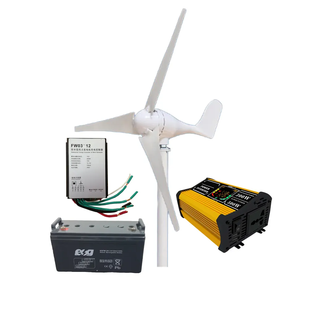 Beste Kwaliteit 300W 400W 600W 1000W 12V 24V Horizontale As Windturbine Camping Wind power Generator
