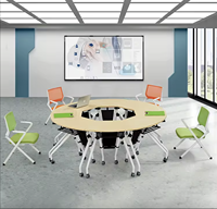 Table de conférence portable moderne en promotion, bureau pliant mobile pour salle de formation et bureau