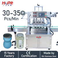 Machine de thermoscellage automatique à grande vitesse de type linéaire à 4 têtes en acier inoxydable pour les boîtes de conserve, les bouteilles, les emballages alimentaires en papier