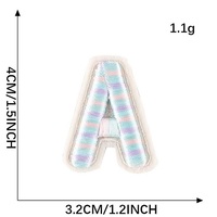 Nouvelles lettres brodées personnalisées de 4 cm (1,5 pouce) à repasser, patchs de lettres colorés pour vêtements