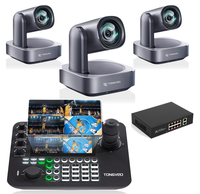 Kamera All-in-one 4K AI-Tracking NDI PTZ dengan 12X Zoom + 7 "LCD 4D Keyboard Joystick Controller | Bundel Streaming