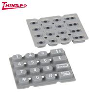 Clavier en silicone personnalisé avec impression sérigraphique, boutons de commutation en silicone et capsules en carbone noir