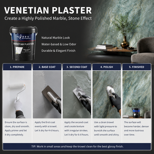 Blue Kingfisher Yeso Veneciano para Cine en Casa, Efecto Mármol, para Paredes de Salas de Cine y Suelos de Salas de Cine en Casa - Product Image 6