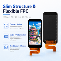 Maßgefertigtes IPS Weitwinkel 4,99 Zoll 720x1280 MIPI 4-Kanal AA 62,1x110,4mm LCD-Anzeigemodul für Smart Home Steuerung Mit Angepasstem FPC