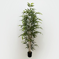 Plante de bambou artificielle en plastique, écologique, prix usine, pour décoration intérieure et extérieure, en pot, nouvelle collection, vert, vente chaude