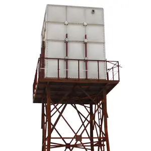 30M3 frp tank for sale 50000 Liter GRP water tank with 6m height steel tower