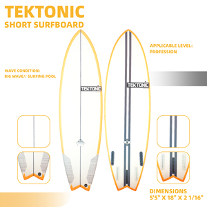 Tabla de Surf Corta Personalizada de 5'5 Pulgadas |   Tabla de Surf Personalizada de 5'5" Hecha a Mano con Resina Epoxi Reforzada con Fibra de Carbono y Espuma EPS para Surfistas Profesionales - Product Image 2