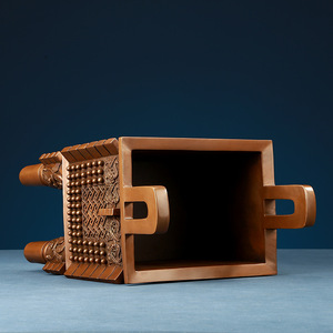 Adorno Cuadrado de Bronce Morado Copper World 1826 Fuwu para el Hogar, Oficina, Mesa, Regalo, Objeto Decorativo - Product Image 3