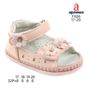 APawwa รองเท้าแตะหนัง PU ระบายอากาศ, พื้นรองเท้านุ่มพอดีตะขอยึดน้ำหนักเบาพิมพ์ลายฤดูร้อนสำหรับเด็กผู้หญิงเดิน - Product Image 2