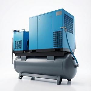 Compresseur à vis combiné 10 CV 7,5 kW 25-40 CFM avec sécheur d'air - Product Image 3