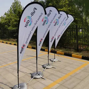 Marketing Custom Print Banner Feather Tear Drop Flying Flag Promotional Flags Banners