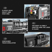 Real Restore Train Briques de construction High-Tech Railway Pacific Steam Train aux États-Unis Building Block Jouets éducatifs