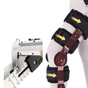 KS Adjustable Knee Brace With Aluminum Frame And <b>Velcro</b> <b>Straps</b> For Joint Support And Protection - Product Image 1