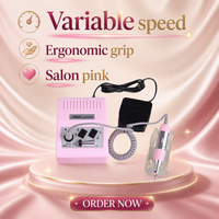 Ponceuse à ongles professionnelle portable JD500 35W avec moteur à balais, brosse en plastique, 30000 tr/min, certifiée CE/RoHS, garantie 1 an, US/EU/AU