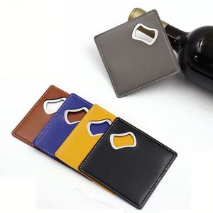 3 Days Shipping Pu Leather Bottle Beer & <b>Red</b> Wine Anti-Scratch Square Drink Opener Perfect for Parties Daily Use - Product Image 2