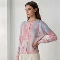Cardigan chic de style français pour femme, à manches longues, col rond, boutonné sur le devant, léger, séchage rapide, tricot décontracté, haut tendance automne