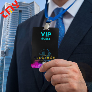 Tùy chỉnh in ấn logo nhựa PVC hội nghị <span class=keywords><strong>ID</strong></span> vượt qua thẻ VIP triển lãm <span class=keywords><strong>ID</strong></span> làm việc huy hiệu tổ chức sự kiện huy hiệu với dây buộc Bộ - Product Image 6