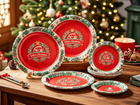 Assiettes et bols en papier jetables personnalisés de 6 pouces, 7 pouces, 9 pouces et 10 pouces pour servir les aliments
