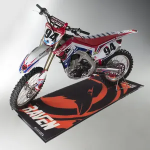 Tapis avec logo personnalisé Tapis de stationnement pour moto Tapis de course en caoutchouc nylon pour moto Tapis avec logo Tapis de garage au sol