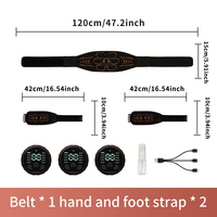 Ceinture de massage portable rechargeable en silicone pour électrostimulation ciblée des zones abdominales et musculaires
