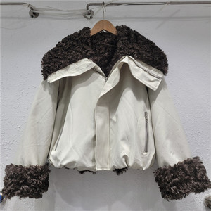 Abrigo corto de <span class=keywords><strong>mujer</strong></span> de moda casual con <span class=keywords><strong>cuello</strong></span> <span class=keywords><strong>Mao</strong></span> <span class=keywords><strong>Mao</strong></span>, cremallera y empalmes de color liso, novedad otoño-invierno 2026 al por mayor - Product Image 1