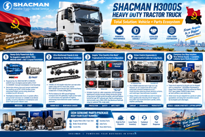 Nuevo Camión Tractor Diésel SHACMAN H3000S 6x4 <span class=keywords><strong>de</strong></span> Servicio Pesado, 430HP, Motor WEICHAI Euro2, Capacidad <span class=keywords><strong>de</strong></span> 90T para Transporte <span class=keywords><strong>de</strong></span> Carga en Cadena <span class=keywords><strong>de</strong></span> Frío a Angola - Product Image 6