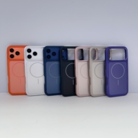 Nouvelle série 2026 : Coque magnétique en acrylique mat de couleur unie pour iPhone 17, 16, 15 Pro Max