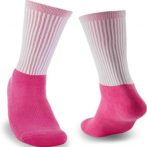 Nero Rosso Blu Colore di Fondo di Cotone Poliestere Calzini Bianchi, di Sport Su Misura di Alta Prestazioni di Sublimazione In Bianco Calzini - Product Image 3