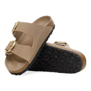 <span class=keywords><strong>Sandali</strong></span> Unisex con Doppia Fibbia, Tomaia in Pelle Oliata, Suola in Sughero, Fondo in EVA, Ciabatte Ortopediche Estive Casual - Product Image 5